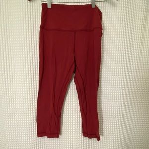 Red workout pants